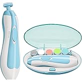 Baby Nail Trimmer New Born with Lights | Electric Baby Nail Cutter 0-6 Months with Multiple Filer Heads Adjustment | New Born