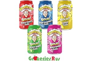 GROCERIESRUS Warheads Sour Soda Pop Dosen, 340 ml, 5 Stück