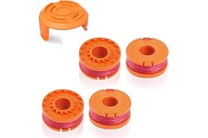 ERHUO Bobina per strimmer, 5 pezzi WA0004 bobina compatibile con tagliabordi Worx da 20 V, WG151, WG163E.1, WG163E.2, WG163E.3, WG163E.6, WG163E.9