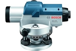 Bosch Professional Livella ottica GOL 32 D (ingrandimento 32x, unità di misura: 360 gradi, raggio d'azione: fino a 120 m, in valigetta)