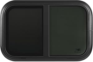 GEDOURAIN Finestra scorrevole per camper, telaio in alluminio L700 H350 mm, isolamento acustico per blu marino (per pareti spesse: da 26 a 31 mm)