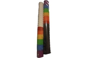 GENERIC White and black rainbow non slip Set of 2 Excellent Quality Cricket Bat handle Grips