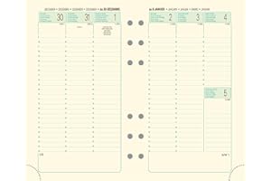 Exacompta 18572E Recharge pour Organiseur Exatime 17 Etroit Semainier - Format 17 x 9.8 cm -Janvier 2026 à Décembre 2026