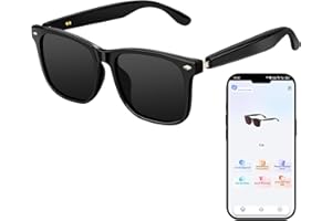 Fagalil Smart Glasses, AI Bluetooth Sunglasses for Men Women with Real-Time Translation and Voice Assistant Open Ear Smart Sunglasses with Blue Light Filter and UV Pretection Polarized Lenses
