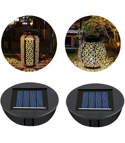 Lot De 2 Lampes Solaires De Jardin De Rechange 8cm - Panneau Solaire Avec Ampoule LED - Pièces Pour Lanterne Solaire Extérieure