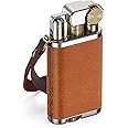 VVAY Mini Petrol Lighter, Leather, Sold without Fluid