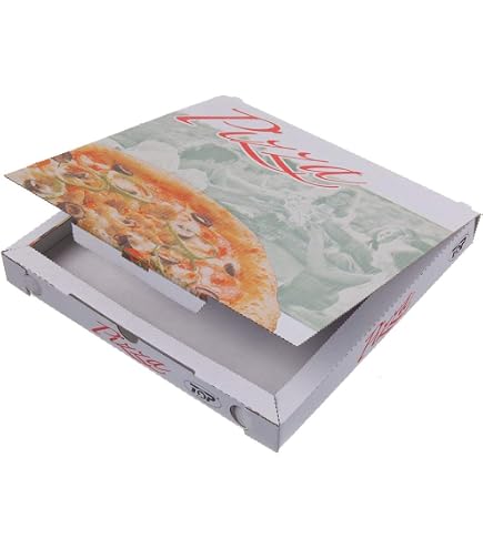 Pizzakartons ,2 x 100 Stk. Pizzaboxen New York Größe 20x20x4 cm Kraft