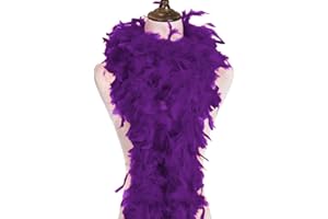 KOPPER-24 Boa di piume – 180 cm – viola scuro