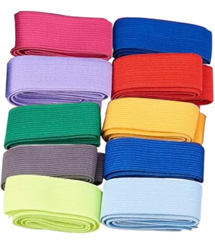 GORGECRAFT 4.3M 40mm Breed Rood Blauw Wit Gestreepte Elastische Band