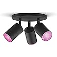 Philips Hue White and Color Ambiance Fugato Faretto Smart , 3 Punti Luce, Orientabili, Bluetooth, Dimmerabile, Attacco GU10, 