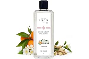 ‎MAISON BERGER Maison Berger – Lady Flower Lampe Berger Nachfüllflasche 1 L – Bergamotte & Mandarine – Floraler, eleganter Duft – Neutralisation der Gerüche