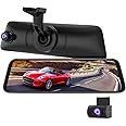 AUTO-VOX V5PRO OEM Mirror Dash cam 1080P Rear View Mirror Camera with Night Vision, Full Laminated Touch Screen with Front and Rear Cam, Reversing Camera, Parking Mode, GPS Tracking, Hardwire Kit
