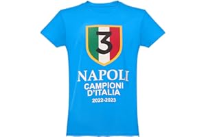 Gloria Kaos T-Shirt Maglietta Napoli Campioni d'Italia 2023 Maglia Terzo Scudetto Unisex