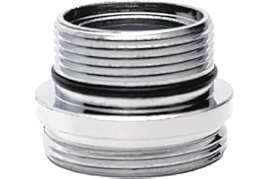 XNTONG Wasserhahn-Adapter, AußengewindeM18.5 auf Außengewinde M22 Wasserhahn Luftsprudler Adapter, Geeignet für Belüfteranschluss an Küchenarmaturen,(M18.5-M22)
