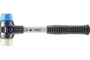 Halder 3718040 "Simplex" TPE-Soft/Nylon Soft-Face Mallet with Reinforced Cast Steel Housing, Multi-Colour, 40 mm