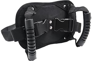 ZYLUNIY Ceinture de Sécurité Moto pour Passager, Harnais Réglable et Poignée de Maintien Universelle - Sécurité et Confort Renforcés pour Le Passager Arrière, Schwarz