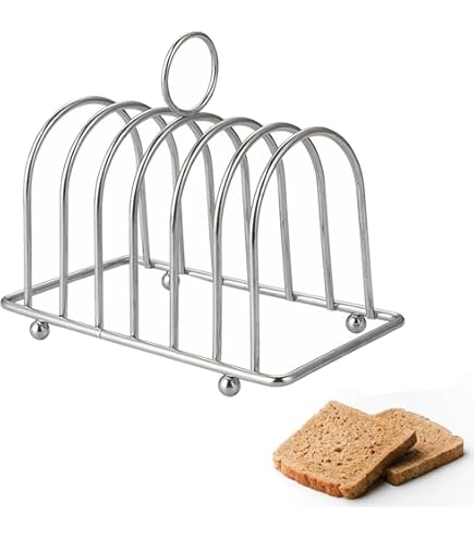 Porte Toast, 2 Pièces Porte Toast Inoxydable, Grille De Refroidissement Pour Pain, Avec 7 Pouces Pince à Barbecue En Acier Inoxydable, Pour La Maison, Restaurant, Mariage, Fête D'Anniversaire