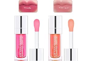 Lip Oil 2 PièCes Glow Huile A Levre Pour Les Repulpant Levres Gloss Transparent Plumper Crystal Jelly Plump Hydratant à LèVres Glow Repulpant Plump Lip Glow Oil Huile A Levre Gloss Repulpant Levres