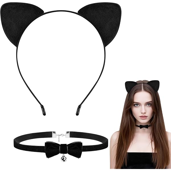 ZOCONE 10 cerchietti per capelli con orecchie di gatto, con orecchie, cerchietto per capelli, orecchie di gatto, per donne e ragazze e decorazioni