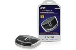 Aten US421A USB 2.0 Sharing Switch, 4-Fach Silber/schwarz