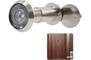 EDDRFY Spioncino per porta grandangolare 200° con coperchio protettivo, lente ottica in vetro per porte da 35–60 mm, foro Ø 16mm, lunghezza regolabile, spioncino ad alta risoluzione in lega di zinco
