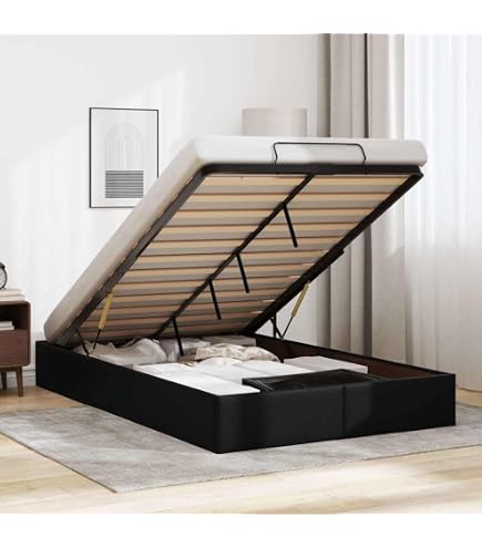 Letto scomparti con materasso 90 x 190 cm Colore: Bianco e Naturale LEANDRE