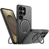 Rongep [Mag-Forge] Samsung Galaxy S25 Ultra i&ccedil;in Kılıf 360&deg; D&ouml;nebilen Standlı [MagSafe ile Uyumlu] S25 Ultra Koruyucu G&uuml;&ccedil;l&uuml; M