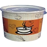 &Ccedil;ELİKPEN&Ccedil;E 100 Adet Kapaklı Karton &Ccedil;orba Kasesi 16 OZ