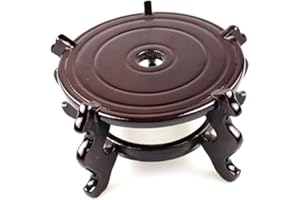 FENGSHUISALE Feng Shui Chinese Wooden Fishbowl Planter Display Stand