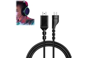 PosyLane Replacement Sound Card Audio Cable, Universal Charging Cable Compatible with Steelseries Headset 3 5 7 9 X Pro, 1.5m Gaming Headphone Extension Wire Support Calls and Microphone