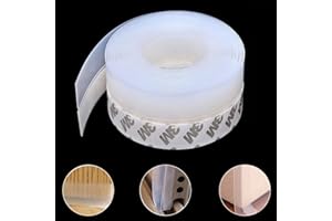 WORDMOUK 10 m Nastro sigillante in silicone Striscia per porta Inferiore resistente alle intemperie Nastro sigillante per porta della doccia in vetro prova di polvere, Insonorizzato, A prova di insetti, 45 mm