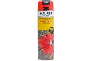 MAURER Spray Pintura Trazador Rojo Fluorescente 500 ml.