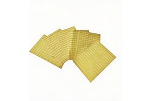 KAIYUAN 6 Sheets x 150pcs Mirror Mosaic Self Adhesive,Disco Ball Mirror Tiles DIY Craft Decoration (10x10mm, Gold)