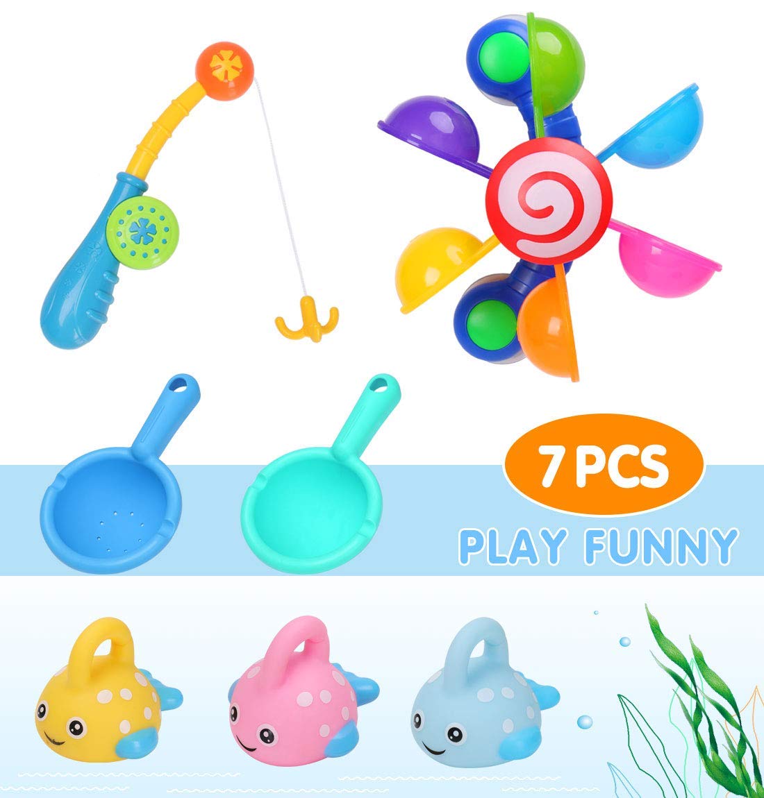 joyoldelf-Jouet-Bain-7-Pices-Jeux-de-Pche-Enfant-Jouet-de-Bain-Bb-Jouets-ducatifs-pour-Enfants-Filles-Garcons