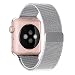 Produktbild MPTECK ® 38mm Silber gerade Ende massiv Edelstahl Armband mit Einzigartige Magnet-Verschluss Ersatzband Uhrenarmband Uhrband Replacement Wrist Band Strap für Apple Watch APPLE WATCH II Apple Watch Serie 1 Series 2