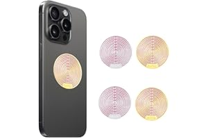 WUSJCOF Anti Ondes Portables (4 Pièces), Autocollants Pour Téléphones Portables Auto-adhésif Protection Efficace Contre Les Ondes Wi-FI et 5G pour Téléphones Tablettes et PC