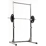 Fulmen Sport Gabbia per squat multifunzionale, supporto per sollevamento pesi regolabile, carico massimo 200 kg, barra di tra