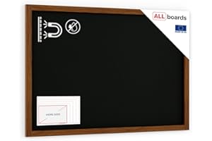 ‎ALLBOARDS ALLboards Schwarze magnetische Kreidetafel mit Holzrahmen 100x80 cm, beschreibbar mit Kreide und Stiften, für Bars und Restaurants