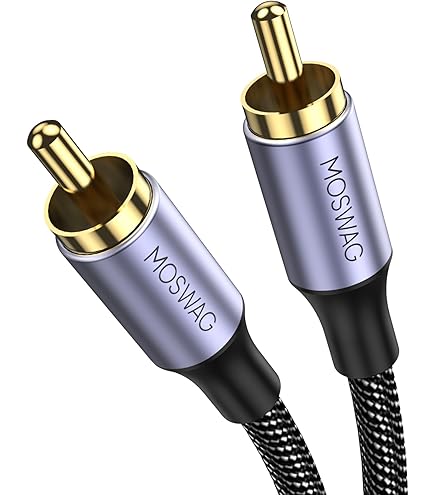 goobay 65297 Mono RCA-kabel 3 m, audiokabel voor hifi-subwoofers, flexibele textielkabel, digitale coaxkabel, vergulde aansluitingen