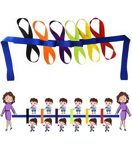 Corde De Marche Scolaire - Sécurité Maternelle, Poignées Plastique, Garde Les Enfants En Ligne