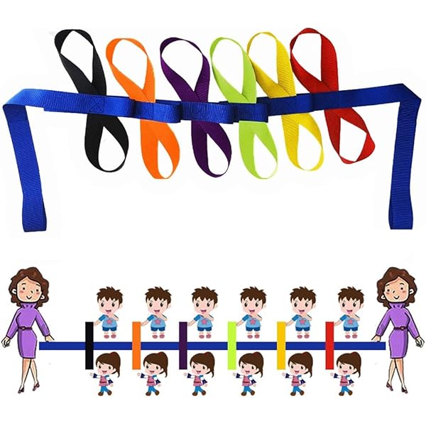 2 Corde Da Passeggio Per Bambini PUDSIRN - Con Manici Colorati, Per Scuola E Gite - Foto 8