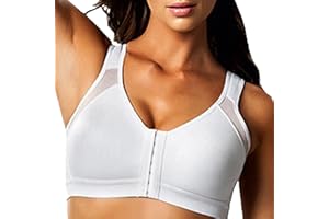 FULIDNGZG Sujetador Deportivo Mujer Alta Sujeción: Sujetador Postoperatorio Pecho Dormir Sujetadores Broche Delantero Sujetador Abrochado Delante Push Up Top Deportivo Sujetador Shock Absorber Alto Impacto