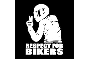 HANBOLI Adesivi per Auto, 3D Respect for Cyclists Impermeabile Riflettente Biker Moto Car Sticker Decal White
