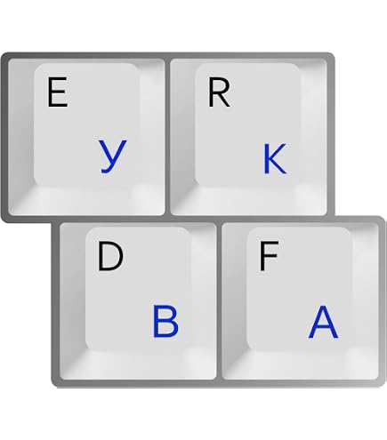 Autocollants Clavier Ukrainien - Lot De 5 (3 Noirs, 2 Blancs) - Lettres Blanches/noires, PVC, Pour Clavier Standard Ou Portable