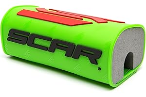 SCAR Oversize Bar Pad Moto Cross Quad Dirt Bike Enduro Supermoto - Green fluo