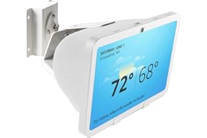 shinar Soporte de Pared de Metal para Sh0w 8 (3ª generación), Giratorio hasta 360°, inclinable -50°/+50°, Accesorio para Sh0w 8 3ª generación con gestión de Cables (Blanco)