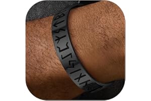 FaithHeart Brazalete Vikingo Acero Inoxidable 316L Hombre Pulsera Vikinga Runas Banda Rígida Joyería Nórdica Amuleto Amigo Pareja