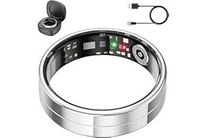 MINGTAWN 2025 Neuer ultradünner Smart-Ring, überwacht 24/7 Herzfrequenz, SpO2, Schlaf usw. Ringe für Männer und Frauen, Keine Abonnementkosten, Android iOS (Silber Größe 10)
