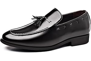 EDITCOZY Men's Loafers Moccasins Oxfords Formal Dress Shoes Leather Slip-On Shoes
