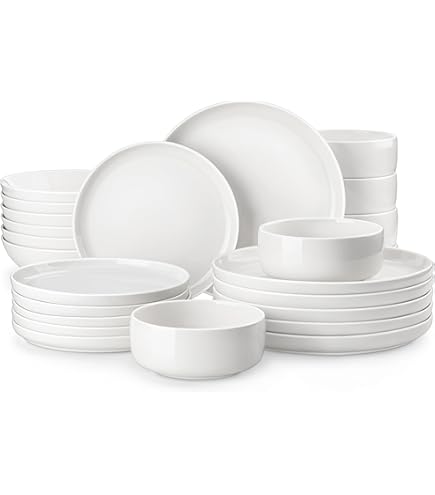 Servizio Da Tavola Chanson Mäser - 30 Pezzi Per 6 Persone, Porcellana Resistente - Foto 10